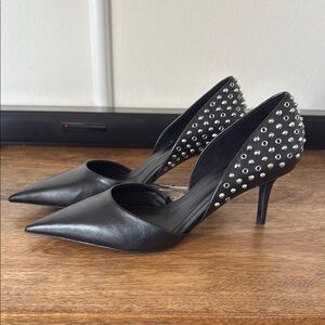 Studded Black Heels